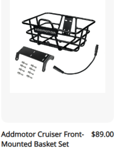 AM Cruiser Front Mounted Basket Set