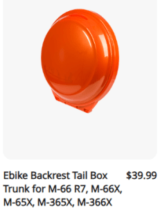AM Ebike Backrest Tail Box