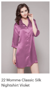 LS - Violet Silk Nightshirt