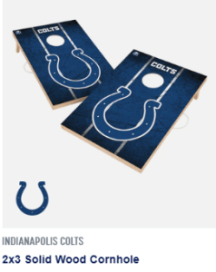 VT Indy Colts Wood Cornhole