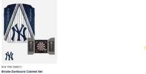 VT NY Yankees Dart Board